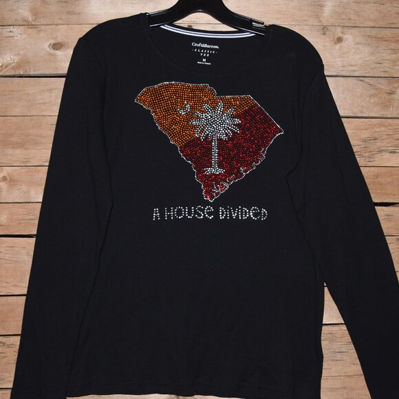 Clemson South Carolina House Divided rhinestone shirt XS,S,M,L,XL,XXL,1X,2X… - Picture 4 of 7
